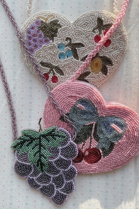 Konges Sløjd torebka dziecięca BEADED HEART BAG KS104220.PreSpring
