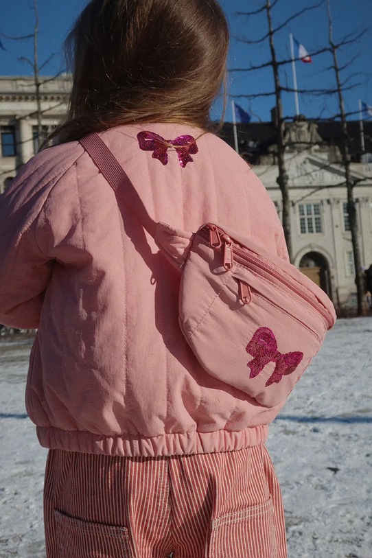 Παιδική τσάντα φάκελος Konges Sløjd JUNO SEQUIN BUMBAG υφασμάτινο ροζ KS104318.PreSpring