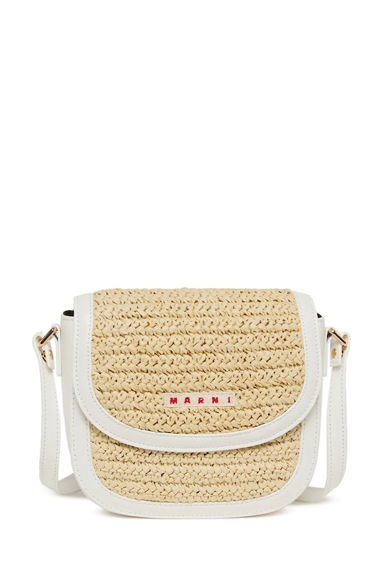 Dětská kabelka Marni MW113F RAFFIA EFFECT SMILE BAG BAGS hladký béžová M01828.M00WR