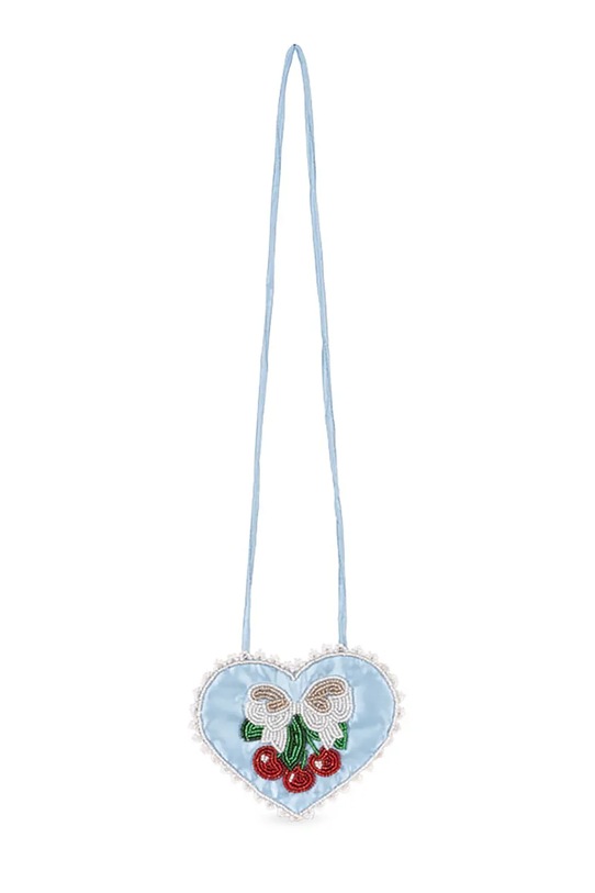 Konges Sløjd torebka crossbody dziecięca BEADED HEART MINI PURSE KS104686.PPY2 niebieski SS26