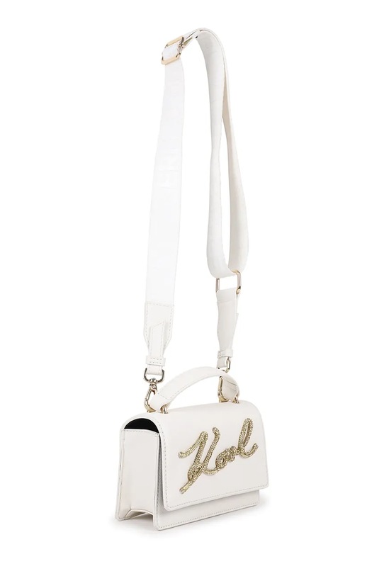 Dziewczynka Karl Lagerfeld torebka dziecięca z imitacji skóry Z31212 biały