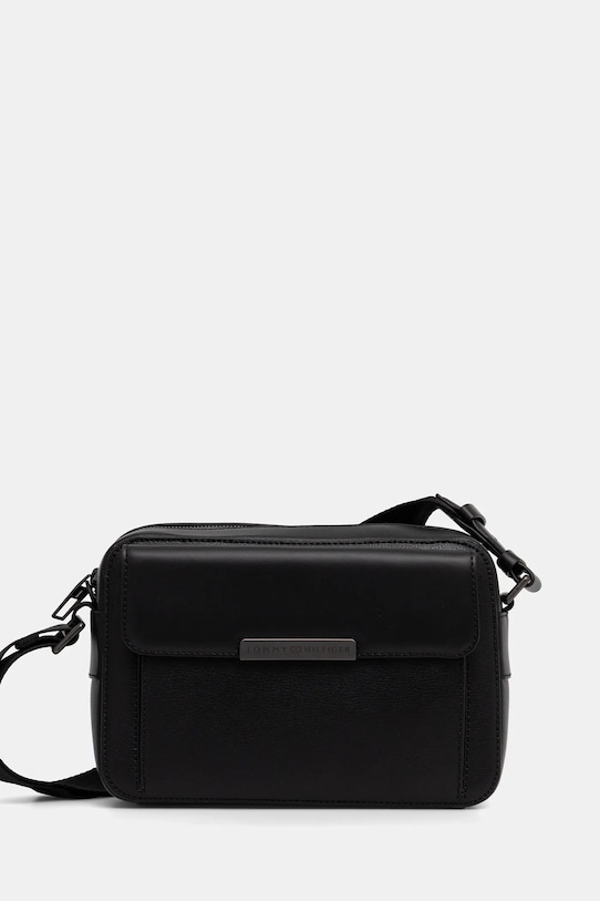 Tommy Hilfiger saszetka skórzana skóra licowa czarny AM0AM14017