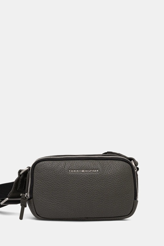 Tommy Hilfiger saszetka skórzana skóra licowa zielony AM0AM14022