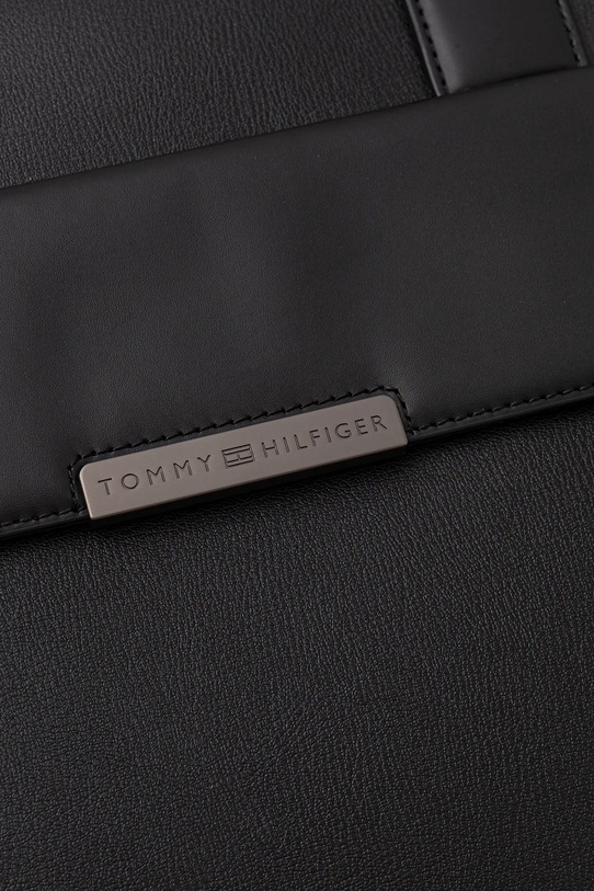 Tommy Hilfiger torba na laptopa skórzana czarny AM0AM13993