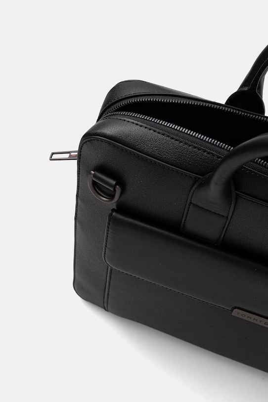 Tommy Hilfiger torba na laptopa skórzana AM0AM13993 czarny