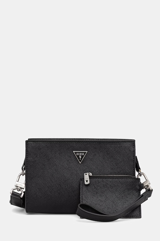 Guess saszetka MILANO nie mieści A4 czarny HMMISA.P6157