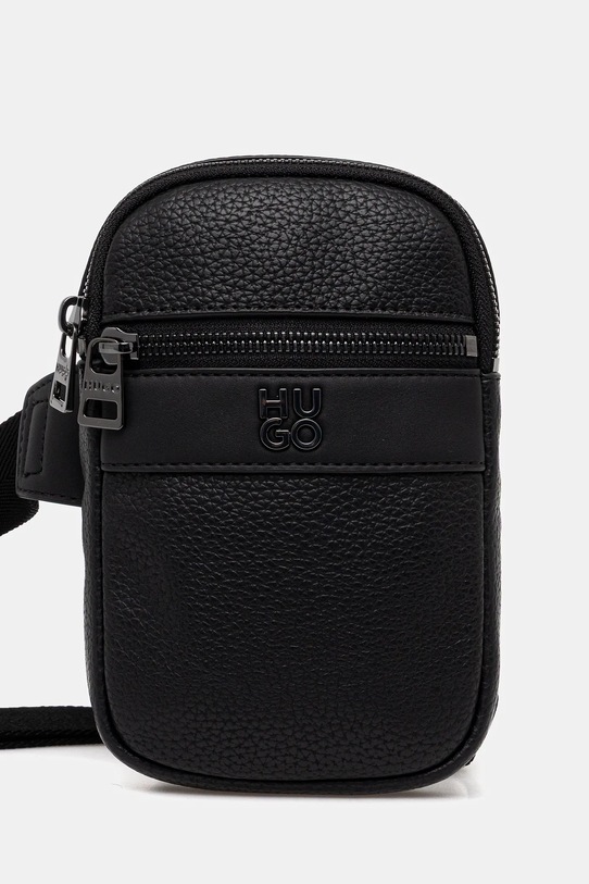 Malá taška HUGO Quantic_Mini Xbody imitácia kože čierna 50558410