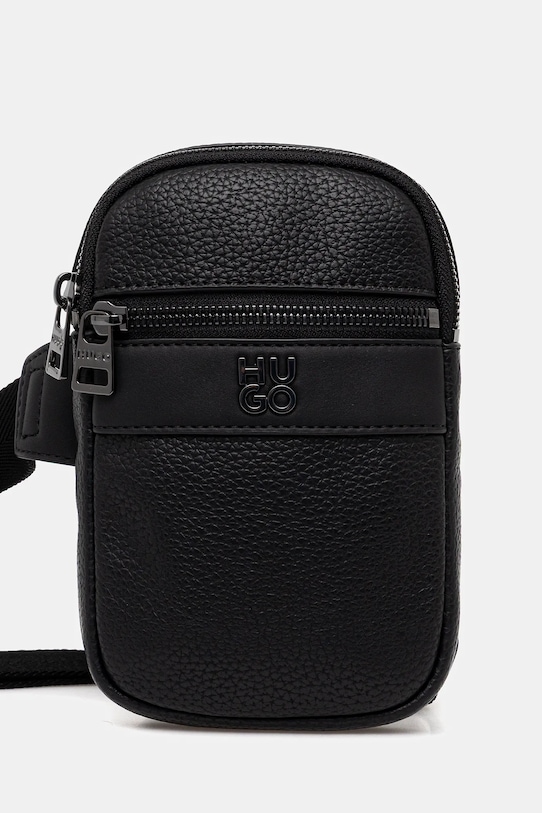 Malá taška HUGO Quantic_Mini Xbody imitácia kože čierna 50558410