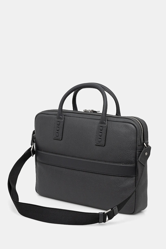 Akcesoria Tommy Hilfiger torba na laptopa skórzana AM0AM14072 szary