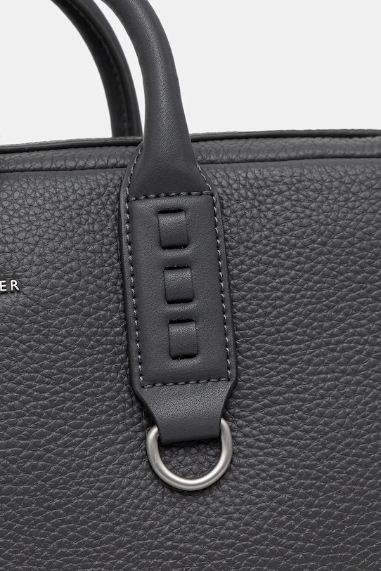 Tommy Hilfiger torba na laptopa skórzana szary AM0AM14072