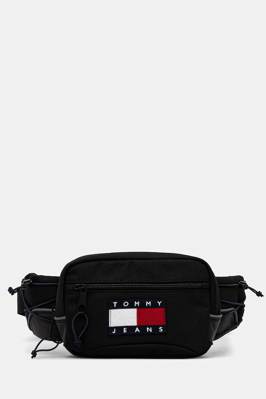 Σακίδιο Tommy Jeans απλικέ μαύρο AM0AM13872