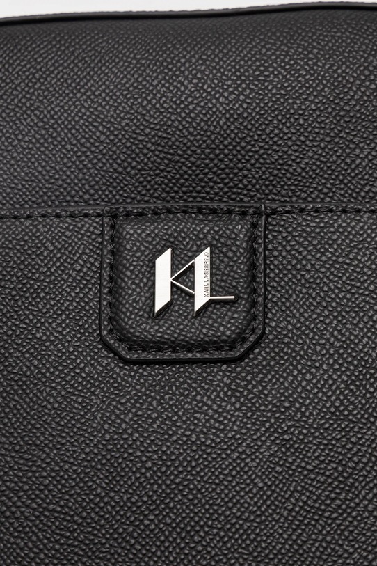 Кожена чанта през рамо Karl Lagerfeld K/MONOGRAM черен B1M30209