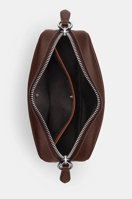 Coach saszetka skórzana Radio Camera Bag brązowy CCB51