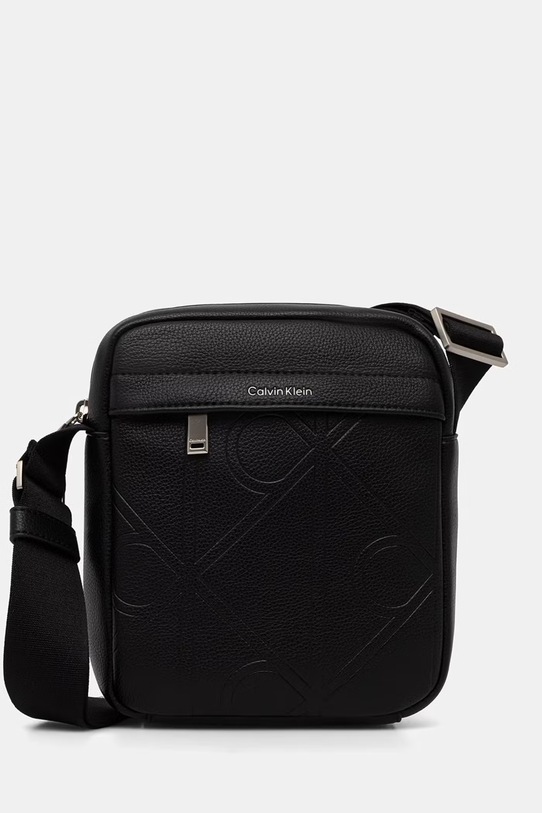 Calvin Klein φάκελος που φοριέται στον ώμο ανδρικός από απομίμηση δέρματος μαύρο LV04D3331G