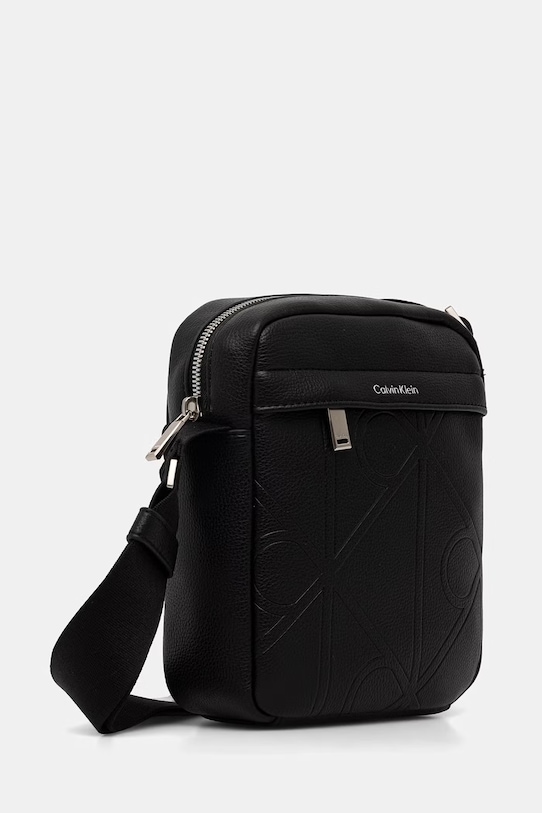 Calvin Klein φάκελος που φοριέται στον ώμο ανδρικός από απομίμηση δέρματος LV04D3331G μαύρο SS26