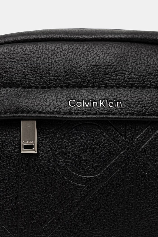 Calvin Klein φάκελος που φοριέται στον ώμο ανδρικός από απομίμηση δέρματος μαύρο LV04D3331G
