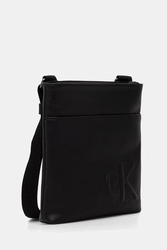 Calvin Klein Φάκελος που φοριέται στον ώμο ανδρικός από απομίμηση δέρματος LV04D3344G μαύρο SS26