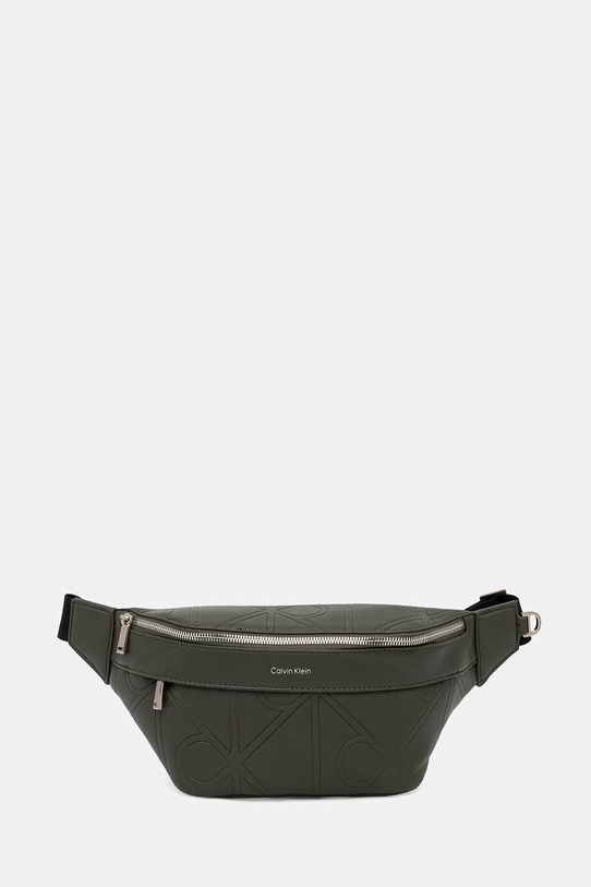 Calvin Klein torba oko struka za muškarce od imitacije kože zelena LV04D3332G