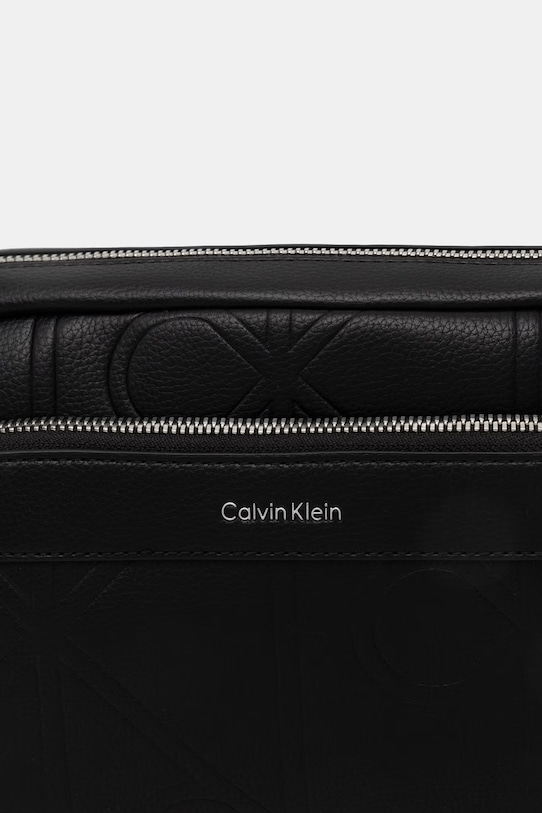 Calvin Klein saszetka męska z imitacji skóry czarny LV04D3330G