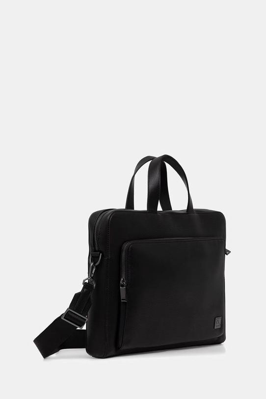 Calvin Klein aktówka męska z imitacji skóry LV04D3290G czarny SS26