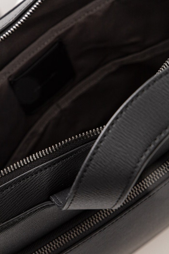 Calvin Klein aktówka męska z imitacji skóry LV04D3290G czarny