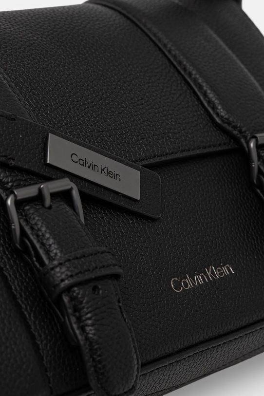 Calvin Klein saszetka skórzana czarny LV04D3162G