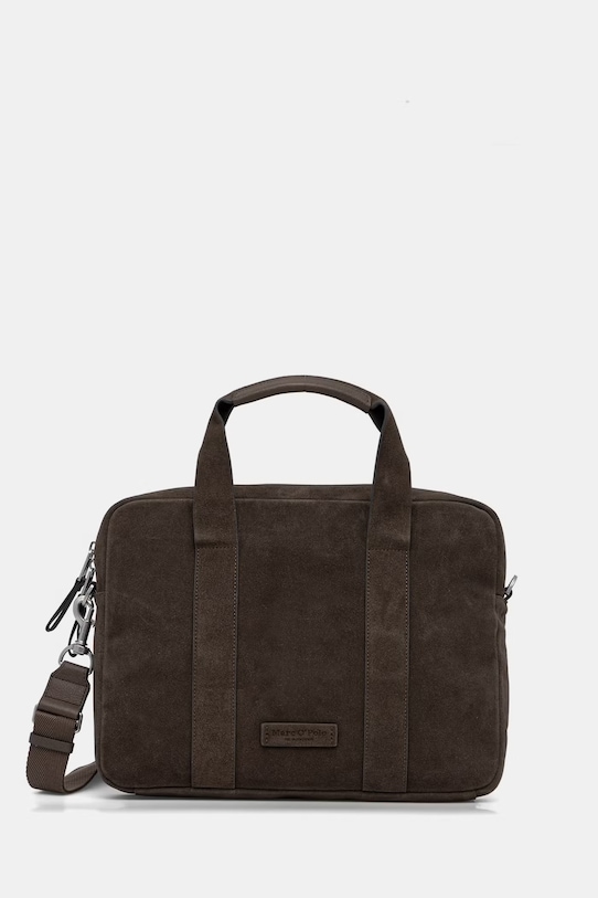 Marc O'Polo torba męska zamszowa brązowy 5000010866