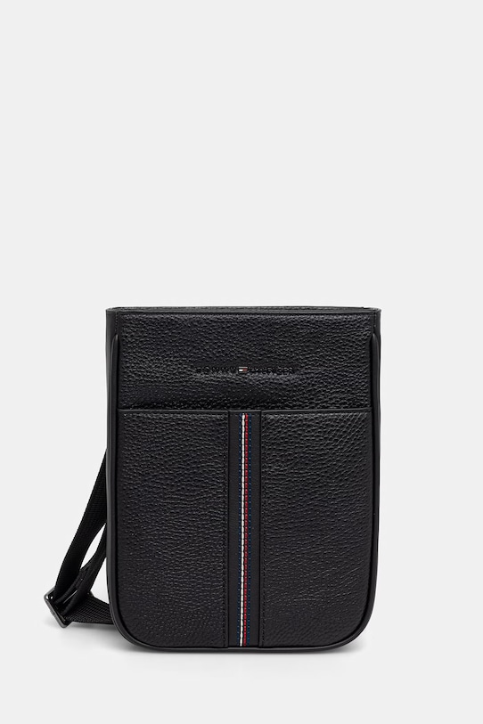 Tommy Hilfiger pánska taška na rameno z imitácie kože čierna AM0AM14169