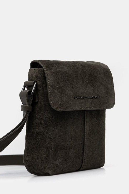 Tommy Hilfiger чанта през рамо мъжка от велур AM0AM14262 зелен SS26