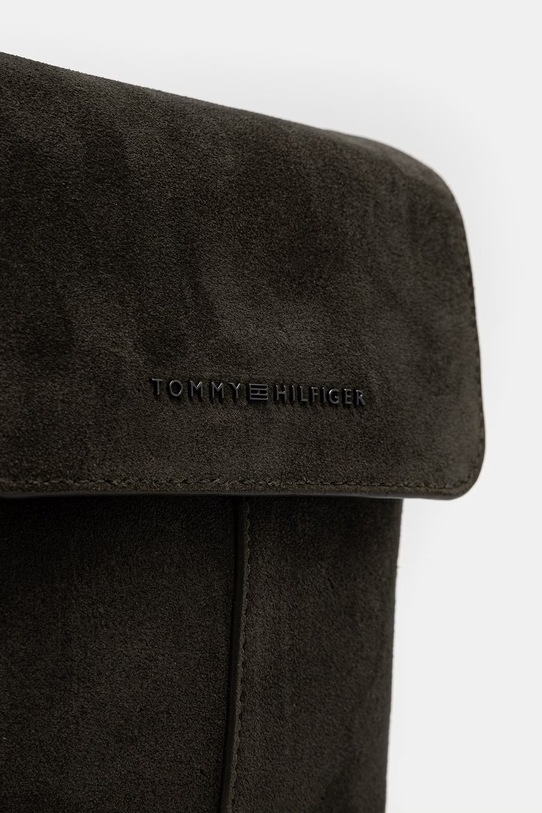 Tommy Hilfiger чанта през рамо мъжка от велур зелен AM0AM14262