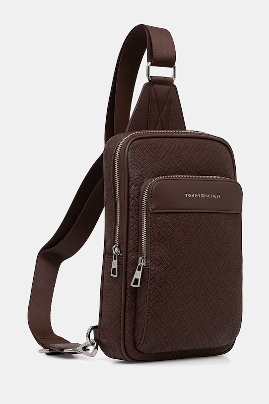 Tommy Hilfiger ruksak pánsky z imitácie kože AM0AM14140 hnedá SS26