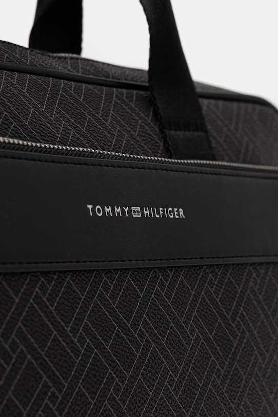 Tommy Hilfiger torba za muškarce od imitacije kože crna AM0AM14141