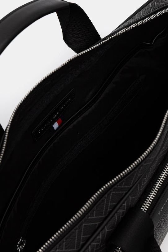 Tommy Hilfiger torba za muškarce od imitacije kože AM0AM14141 crna