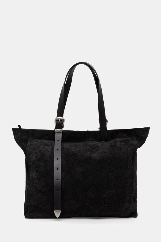 AllSaints torba zamszowa HAVEN skóra zamszowa czarny M186XD