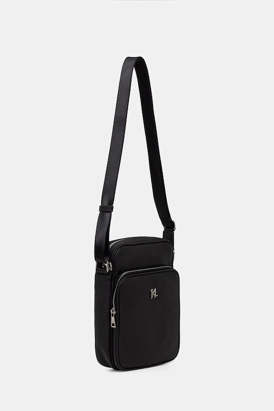 Kožená taška Karl Lagerfeld 562451.815920 čierna SS26