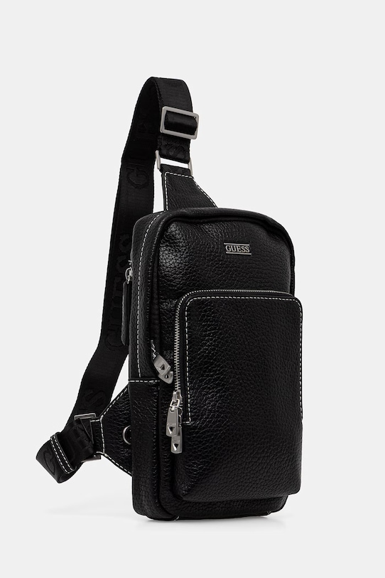 Guess plecak miejski męski z imitacji skóry BOSTON HMBOGS.P6226 czarny SS26