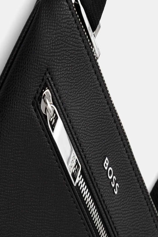 BOSS Сумка через плечо для мужчин кожаная чёрный 50558444