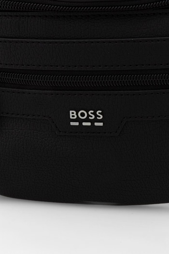 BOSS nerka męska z imitacji skóry czarny 50562909