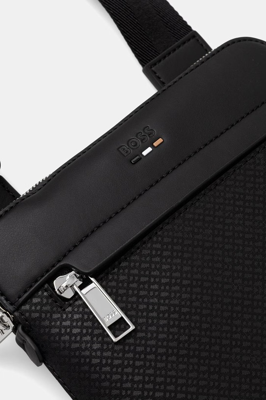 BOSS saszetka na ramię męska z imitacji skóry czarny 50563089