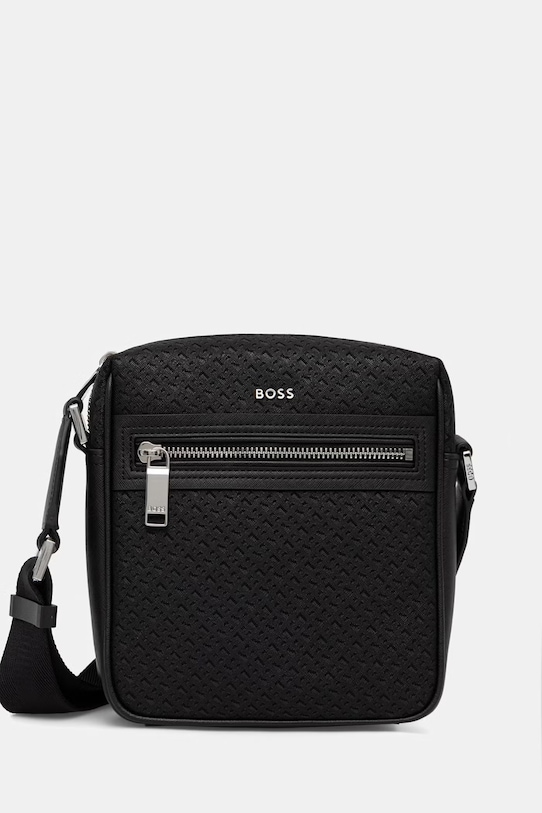 BOSS saszetka na ramię męska z imitacji skóry czarny 50563718