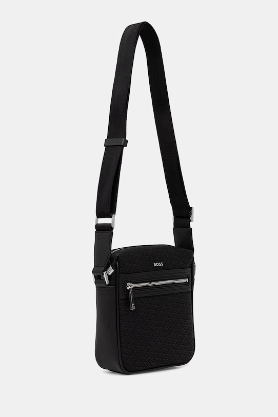 BOSS saszetka na ramię męska z imitacji skóry 50563718 czarny SS26