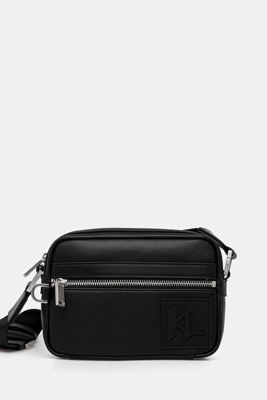 Karl Lagerfeld saszetka męska z imitacji skóry czarny B2M30186