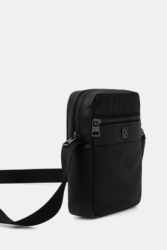 HUGO taška cez rameno pánska z imitácie kože QUANTIC NS ZIP 50563690 čierna SS26