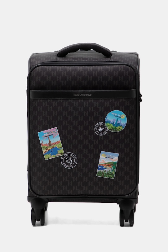 Βαλίτσα Karl Lagerfeld IKON MONOGRAM απλικέ καφέ B1W30253