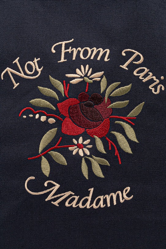 Drôle de Monsieur torba bawełniana Sac Tote Slogan Rose granatowy J.AC195.CO277.NY