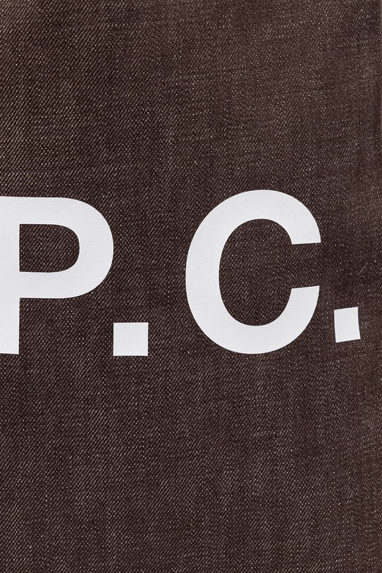 A.P.C. torba bawełniana TOTE LOU brązowy COHLX.M61442