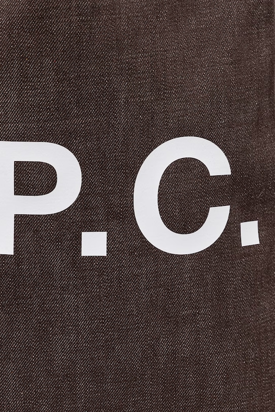 A.P.C. torba bawełniana TOTE LOU brązowy COHLX.M61442