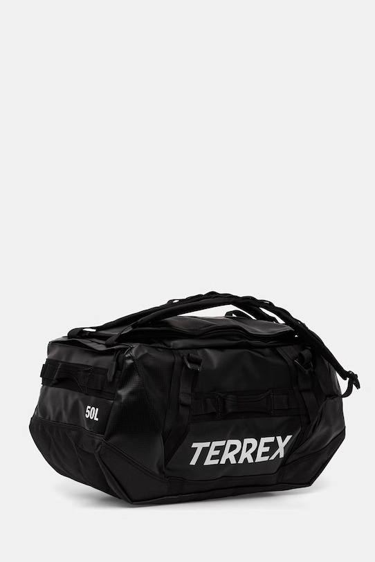 adidas TERREX torba sportowa damska z imitacji skóry Duffel 50L czarny JY5692