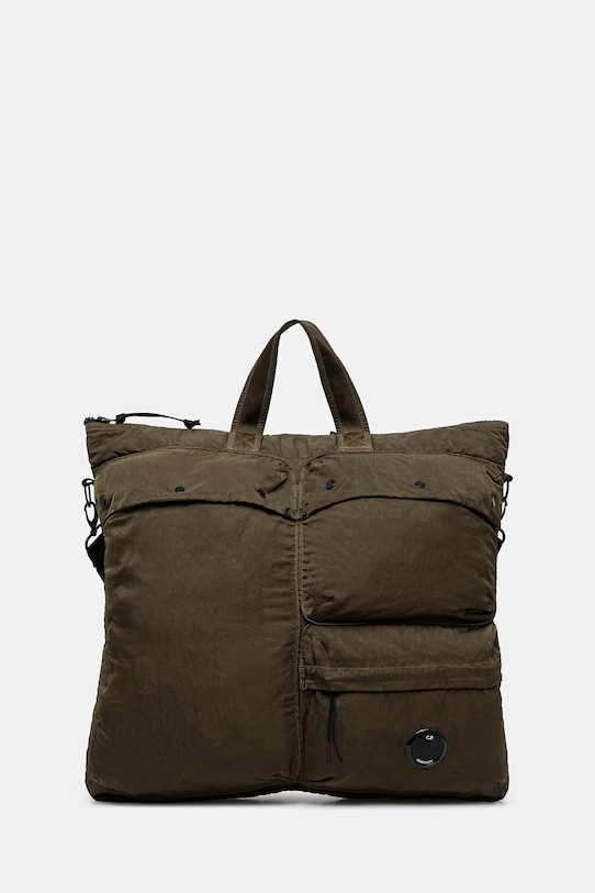 C.P. Company torba tekstylny zielony 20CMAC042A005269G
