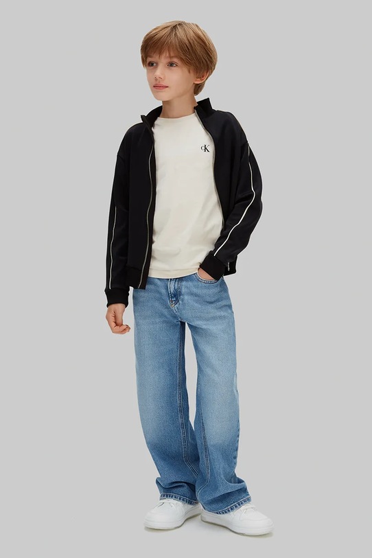 Calvin Klein Jeans t-shirt bawełniany dziecięcy 2-pack IB0IB01093.128.176.PPY2 beżowy